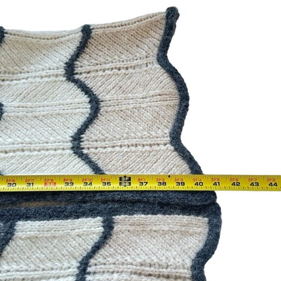 LoveShackFancy Dallas Duster Chevron Striped Long Cardigan Cloudy Grey Size XS - Picture 10 of 10